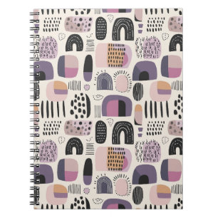 Boho geometrisches abstraktes Muster Notizblock