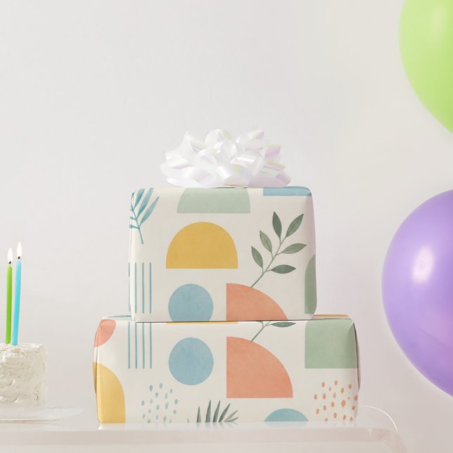 Boho-Geometrisches Tropen-Geschenkpapier Geschenkpapier (Partygeschenke)