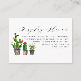 Boho gepotted Succulents und Cactus Display Shower Begleitkarte