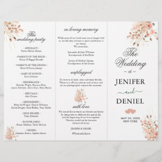 Boho getrocknetes Wasserfarben-Blumen-Hochzeitspro