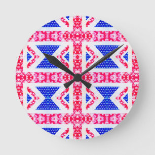 boho Gewerkschaft Jack Runde Wanduhr
