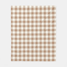 Boho-Gingham-Muster Kariert Karomuster Tan Braun Fleecedecke