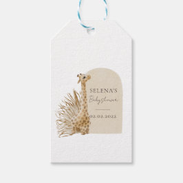 Boho Giraffe Baby Shower Geschenkanhänger