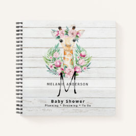 Boho GIRAFFE Baby Showplaner Notebook Journal Notizbuch