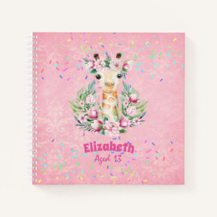 Boho Giraffe-Blume: Mädchen, Teens Geschenke Notizbuch