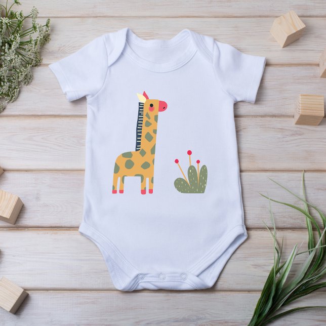 Boho Giraffe print Baby Bodysuit Baby Strampler (Von Creator hochgeladen)