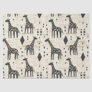 Boho-Giraffen-Stammesmuster Seidenpapier