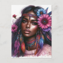 Boho Girl AI Kunst Boheme Mode