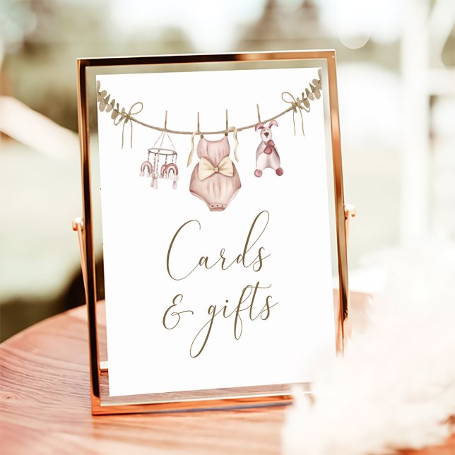 Boho Girl Baby Clothes Kinderduschkarten und Gesch Poster (Von Creator hochgeladen)