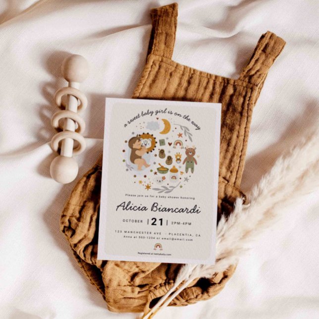 Boho Girl Baby Showbabys Einladung (Von Creator hochgeladen)