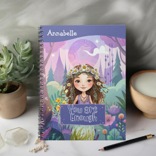 Boho Girl Blue "You are Enough" Notizblock