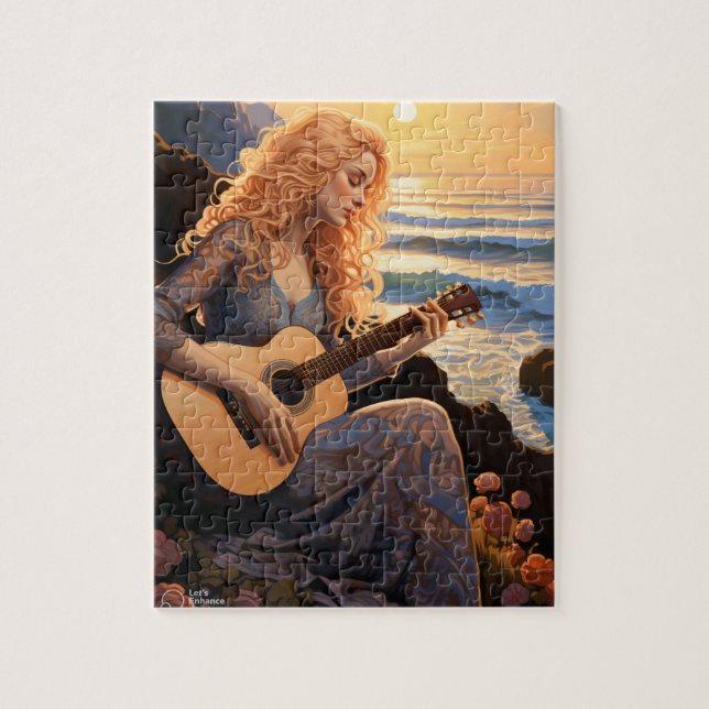 BoHo Girl spielt Gitarre (Vertikal)