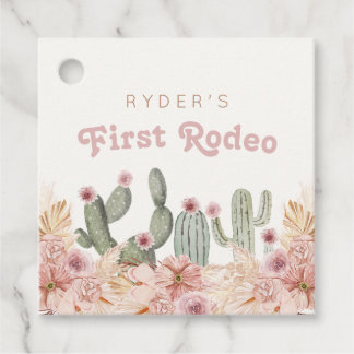 Boho Girls First Rodeo Cowgirl Birthday Geschenkanhänger
