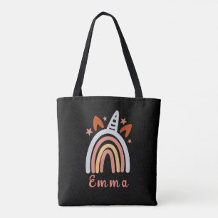 Boho Girly Rainbow mit Personalisiertem Namen Tasche