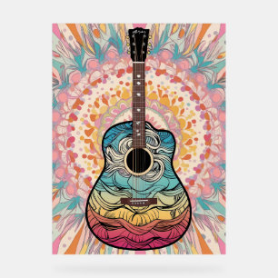 Boho-Gitarre Acrylschild