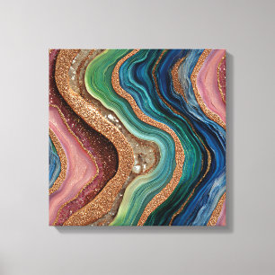 Boho-Glitter-Achat-Leinwandkunst Leinwanddruck