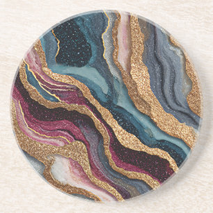 Boho Glitter Achat Untersetzer
