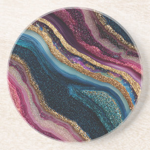 Boho Glitter Achat Untersetzer