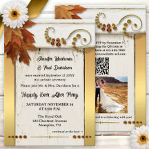 Boho Gold Herbstlaub Glücklich Bis Ans Ende Der Ze