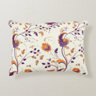 Boho Gold Lila Brush Accent Pillow Dekokissen