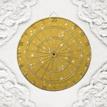 Boho Gold Starlight Dartscheibe<br><div class="desc">Golden boho Sternenmuster von hellen Sternen in gemischten Größen auf einem alten goldenen / ocher Hintergrund können Sie zu jeder Farbe ändern. Celestial Boho Dartboard fügt dem Spielzimmer einen frei-spirituellen Pop Gelb hinzu. ♡ Idyllfire</div>