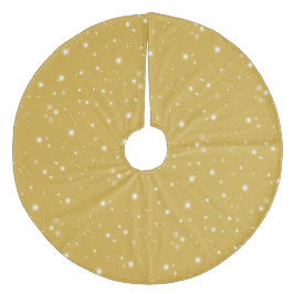 Boho Gold Starlight Fleece Weihnachtsbaumdecke