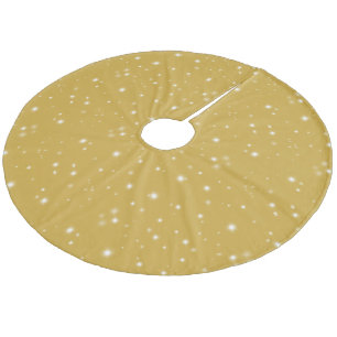 Boho Gold Starlight Fleece Weihnachtsbaumdecke
