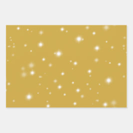 Boho Gold Starlight Geschenkpapier Set
