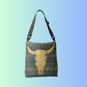 Boho Gold Steer Tragetaschen Mit Langen Trägern