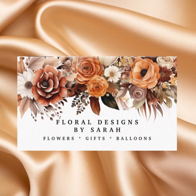 Boho Gold und Champagner Blume Business Cards Visitenkarte (Von Creator hochgeladen)