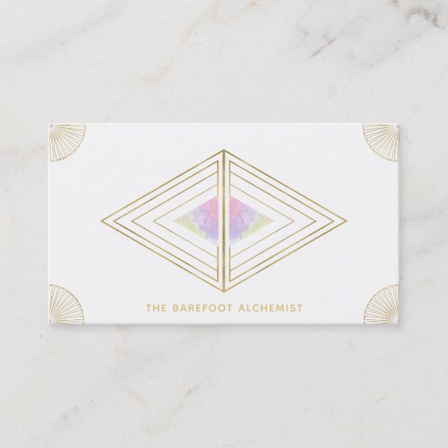 *~* Boho Golddreieck-heilige Geometrie-Alchimie Visitenkarte (Vorderseite)