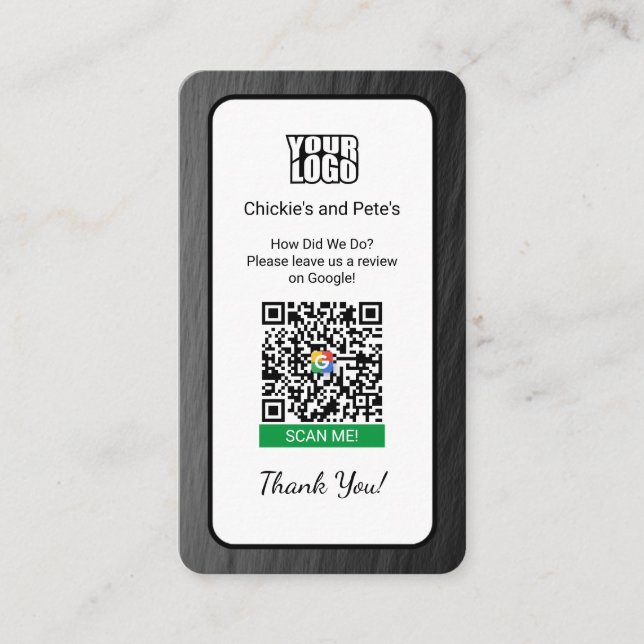 BOHO Google Review Business Card Visitenkarte (Vorderseite)