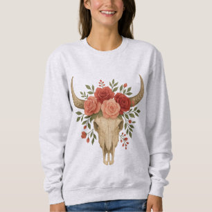 Boho Gothic Floral Sweatshirt
