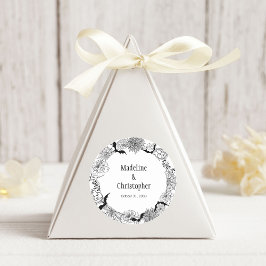 Boho Gothic Floral Wedding Runder Aufkleber