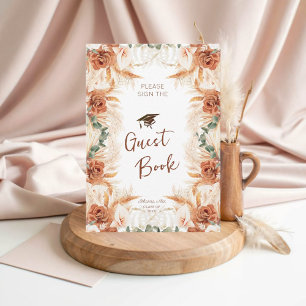 Boho Graduation Party Guest Book Card