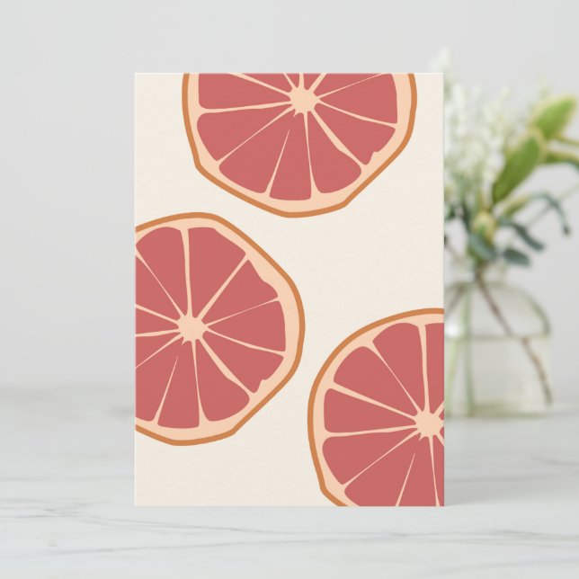 Boho Grapefruit Slices Tropical Summer Print (Stehend Vorderseite)