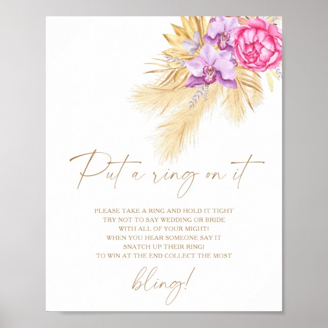 Boho Grass - Frühjahr setzt Ring auf sein Spiel Poster (Vorne)