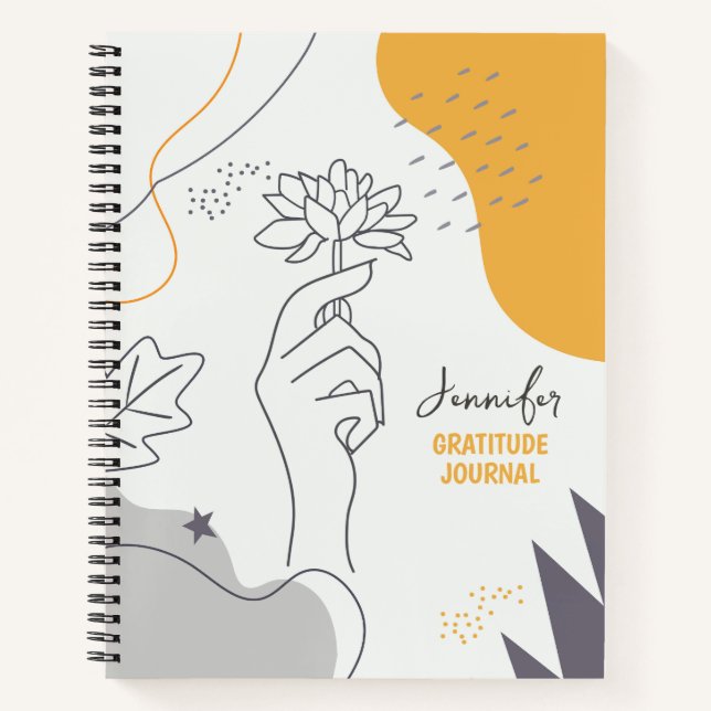 Boho Gratitude Journal, Attraktionsgesetz Notizbuch (Vorderseite)