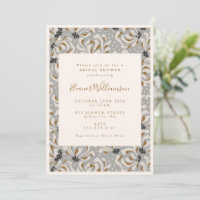 Boho Gray Botanical Modern Einzigartiges Brautpart