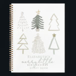Boho Green Christmas Trees Baby Shower Notizbuch<br><div class="desc">Das Babyduschenbuch und das Notizbuch des hoteleigenen "fröhlichen kleinen Babyduschers" mit Weihnachtsbäumen in grünen Farbtönen. Personalisieren Sie es für Ihre Bedürfnisse. In meinem Geschäft finden Sie passende Produkte.</div>