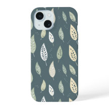 Boho Green Color Blätter Nahtloses Muster