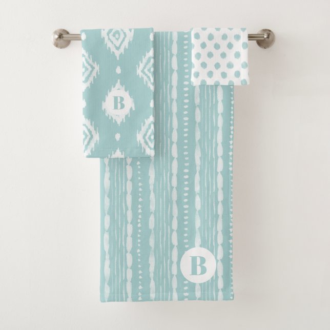 BOHO Green Mix and Match Badhandtuch Set (Insitu)