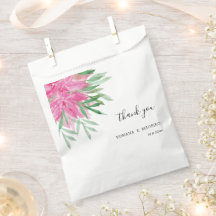 Boho Green Pink Floral Watercolor