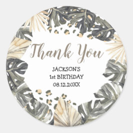 Boho Green Sage Wild One Vielen Dank Sticker