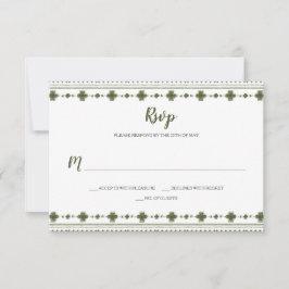 Boho Green Stammesgrenze RSVP Karte