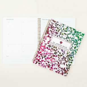 Boho Greenery Apple Teacher Planner Planer