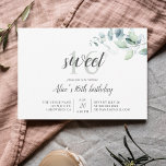 `Boho Greenery Eucalyptus Sweet 16 Einladung<br><div class="desc">Boho Bouquet von grünem Eukalyptus.</div>