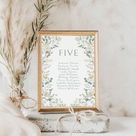 Boho Greenery Eucalyptus Wedding Tischnummern