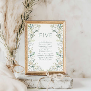 Boho Greenery Eucalyptus Wedding Tischnummern