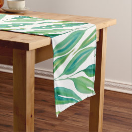 Boho Greenery Ocean Green Blue Aqua Art Großer Tischläufer